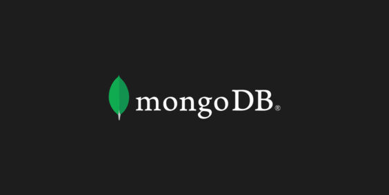 logo do MongoDB centralizado em um fundo escuro